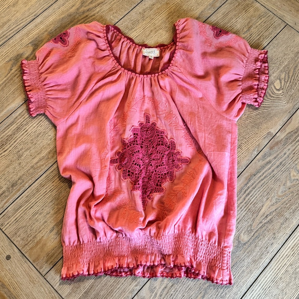 Miss Me Coral Boho Top